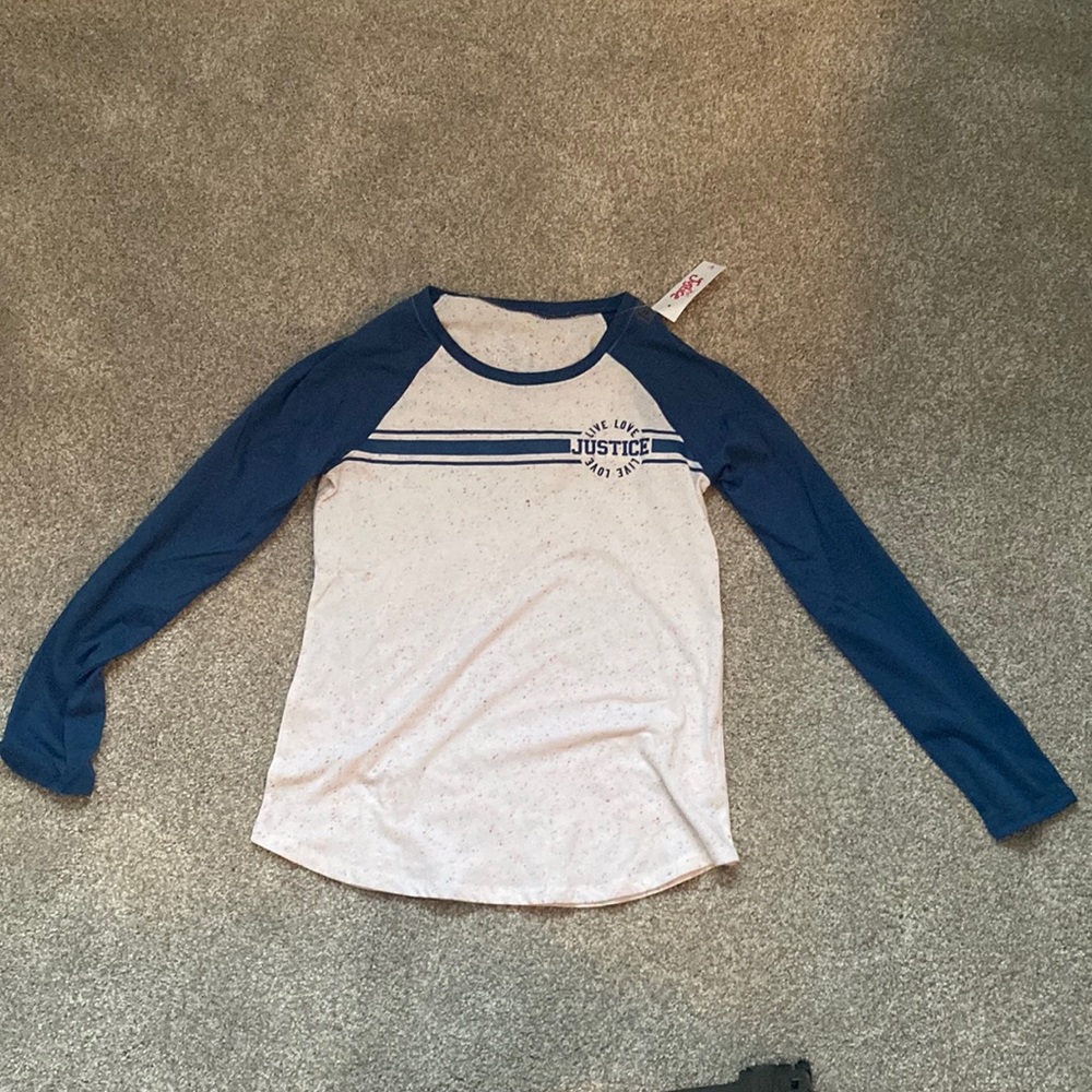Justice Long Sleeve Tee Girls Size 12